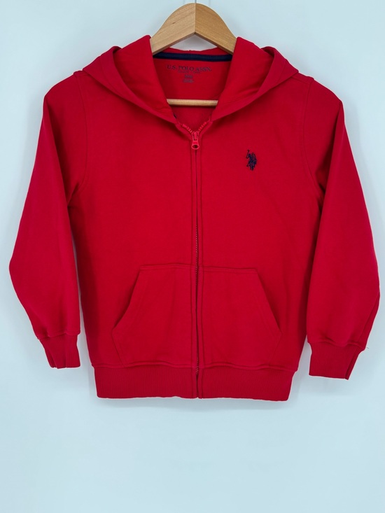 U.S. Polo Assn. Other - U.S. Polo Assn. Boys M (8) Red Fleece Full Zip Hooded Jacket